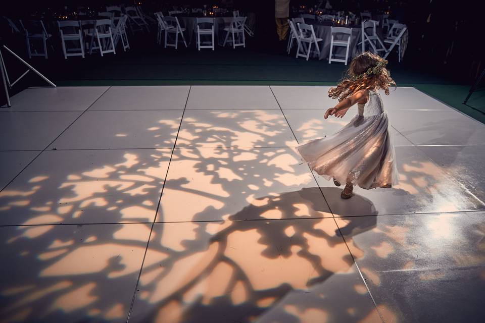 Flower girl dancing