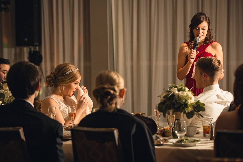 The Reception Toast - Emily Jia Photography