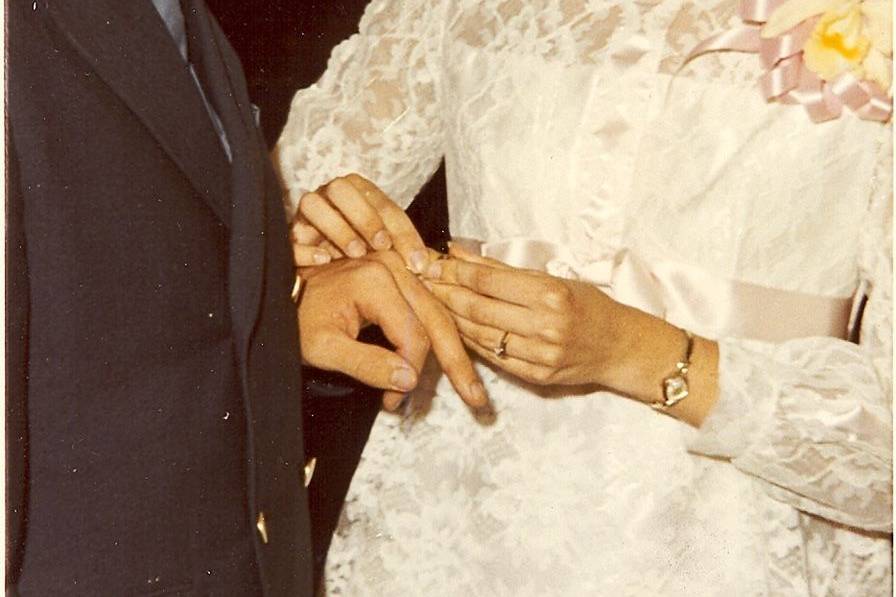 Cute couple, married at Chapel of the Bells, years ago, means a lot to our staff and chapel.