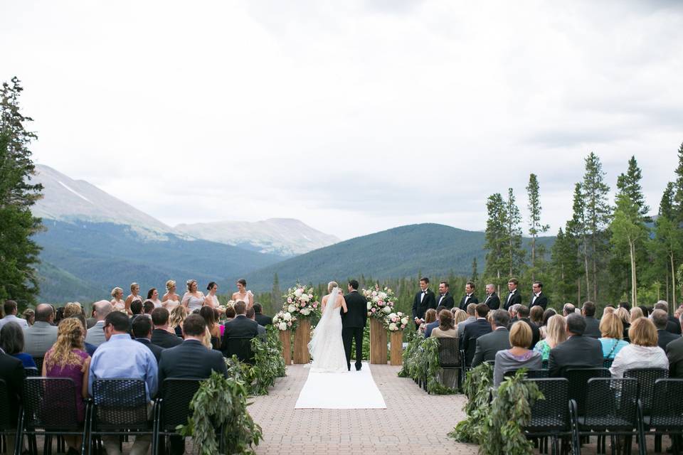 Grand mountain wedding.