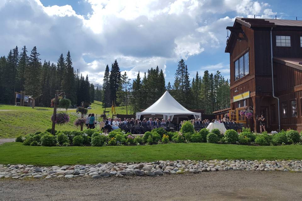 Tented patio @ TenMile Station