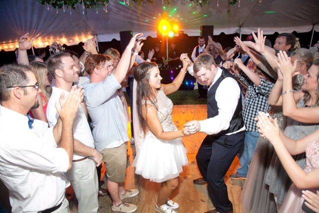 Dancing newlyweds