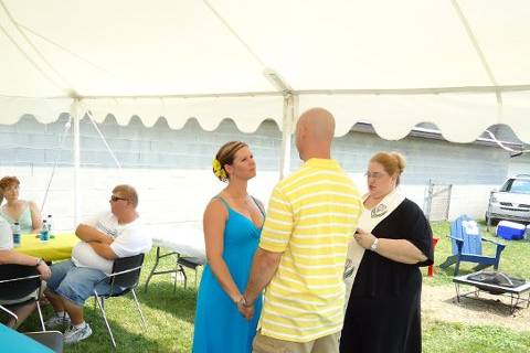 A backyard b-b-q wedding.   Big or small, your wedding should reflect who you are as a couple!