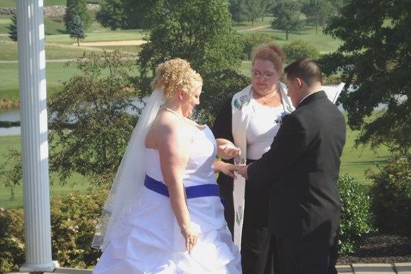 This couple chose to include a Sand Ceremony.