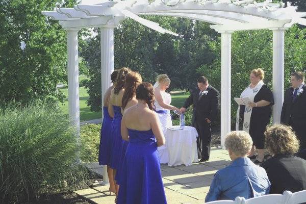 This couple chose to include a Sand Ceremony.