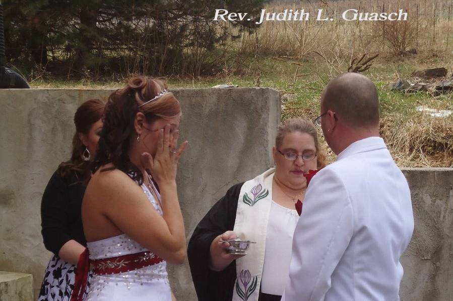 Our daughter before the ceremony.Photo by Clark Photography