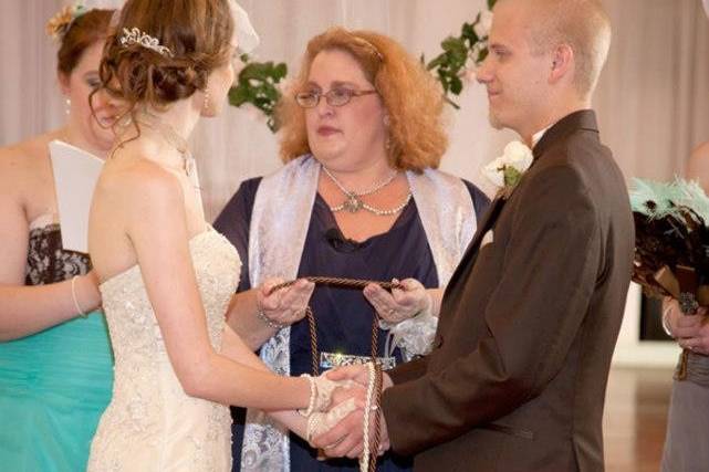 They included a Handfasting CeremonyPhoto by Clark Photography
