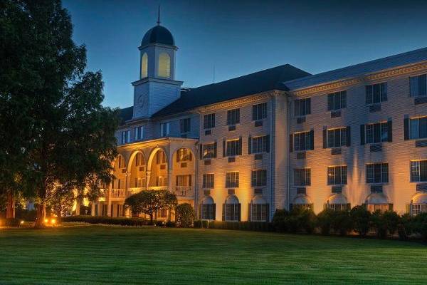 The hotel at night