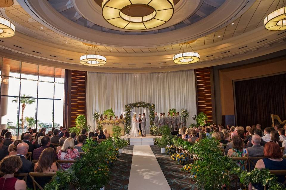 Indoor wedding ceremony