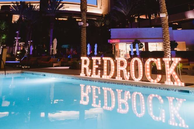 Poolside signage