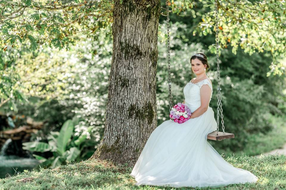 Swinging Into her Wedding Day