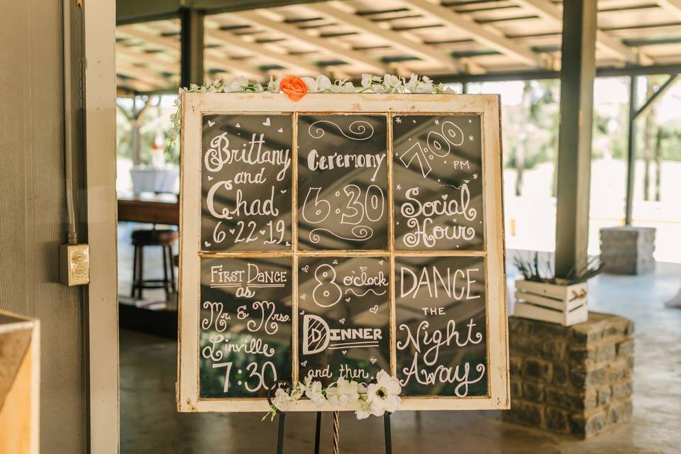 Bride and Groom Table