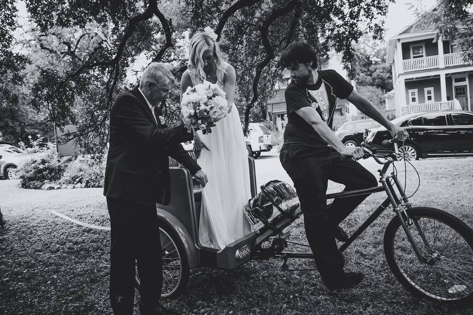 Wedding transport with a difference