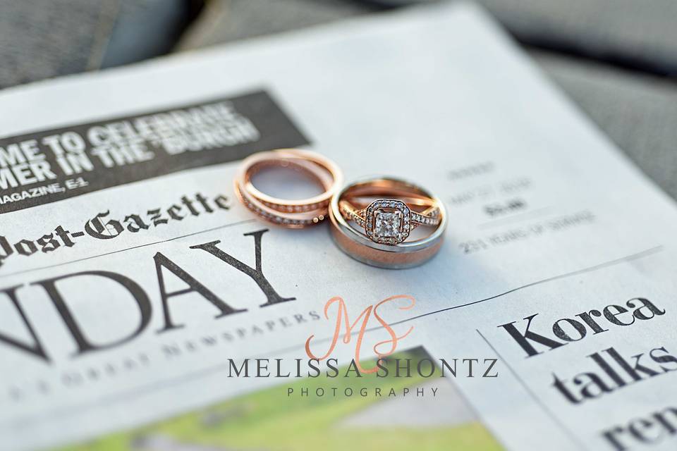 Rose gold Wedding rings