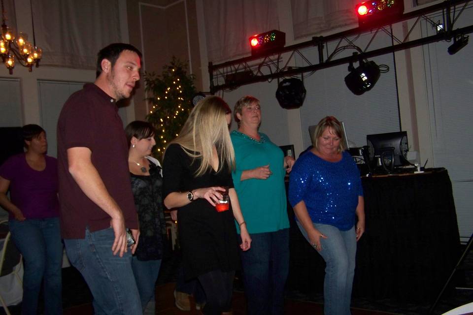 Guests dancing