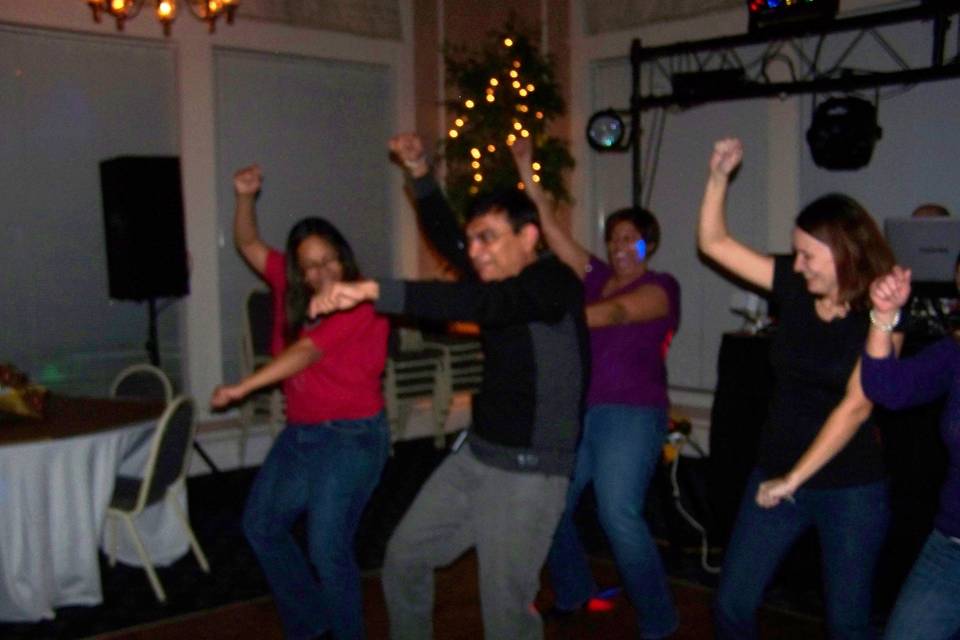 Guests dancing