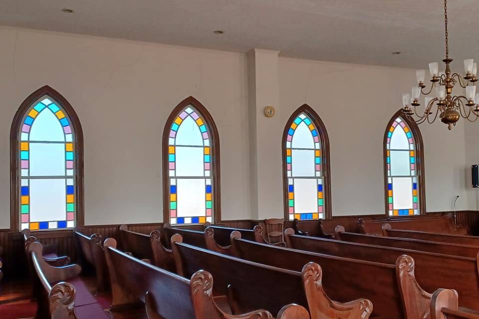 Original stained glass windows
