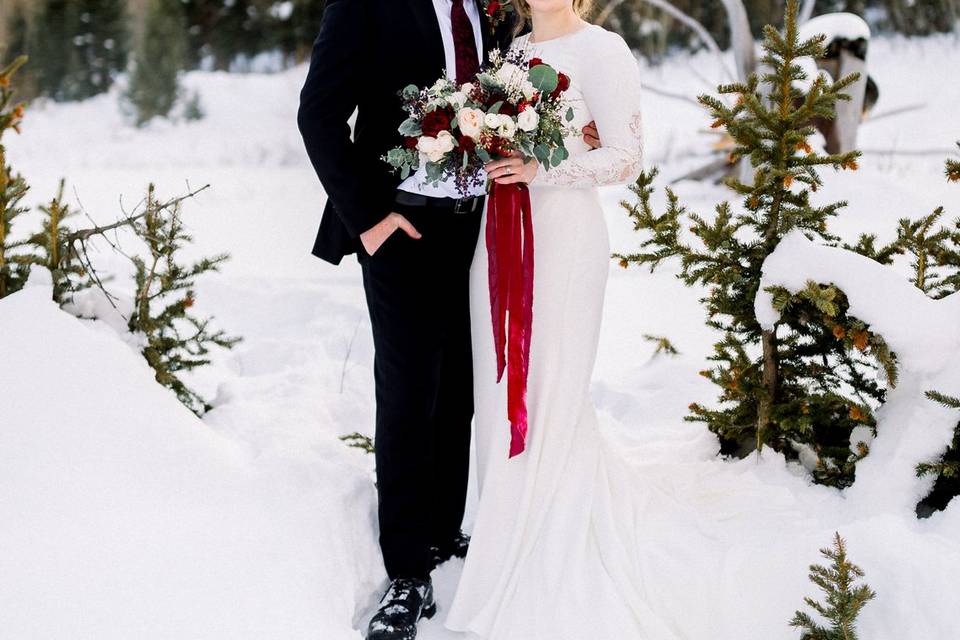 Utah winter wedding