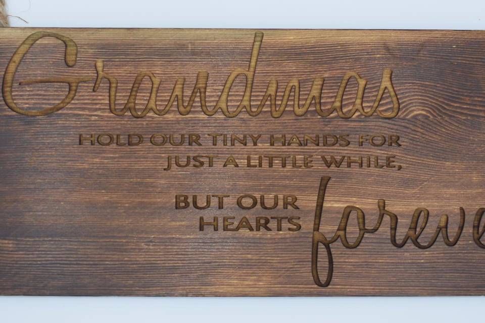 Wooden sign