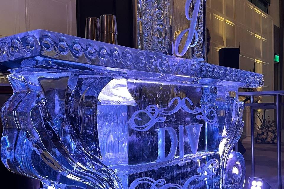 Ice bar with monogram