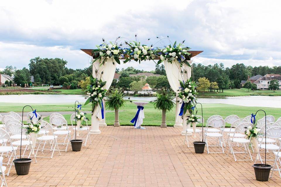 Wedding ceremony set-up