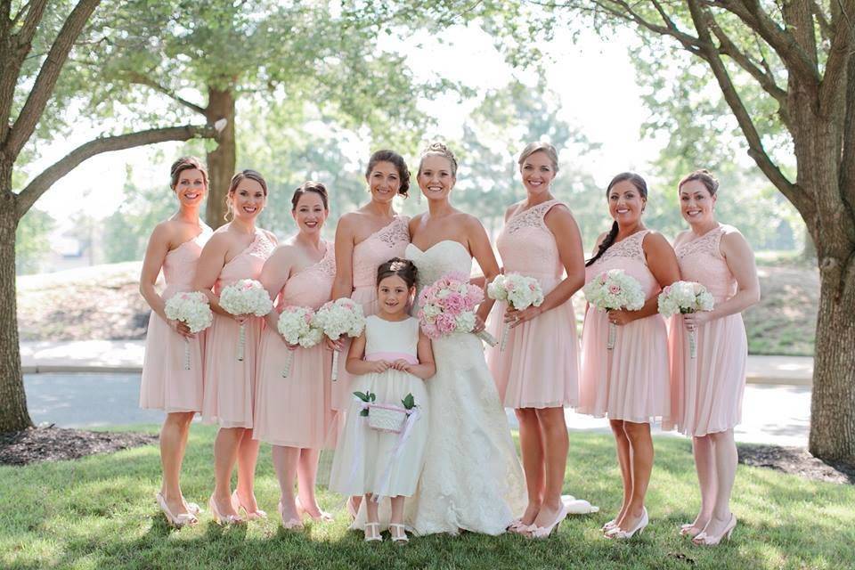 The bride and her ladies