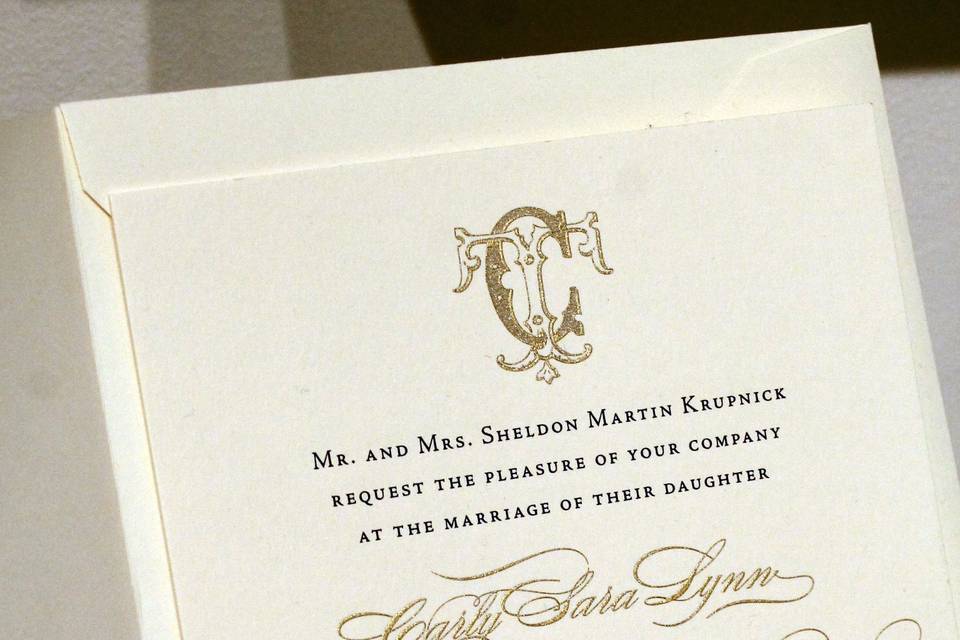 Classic engraved invitation