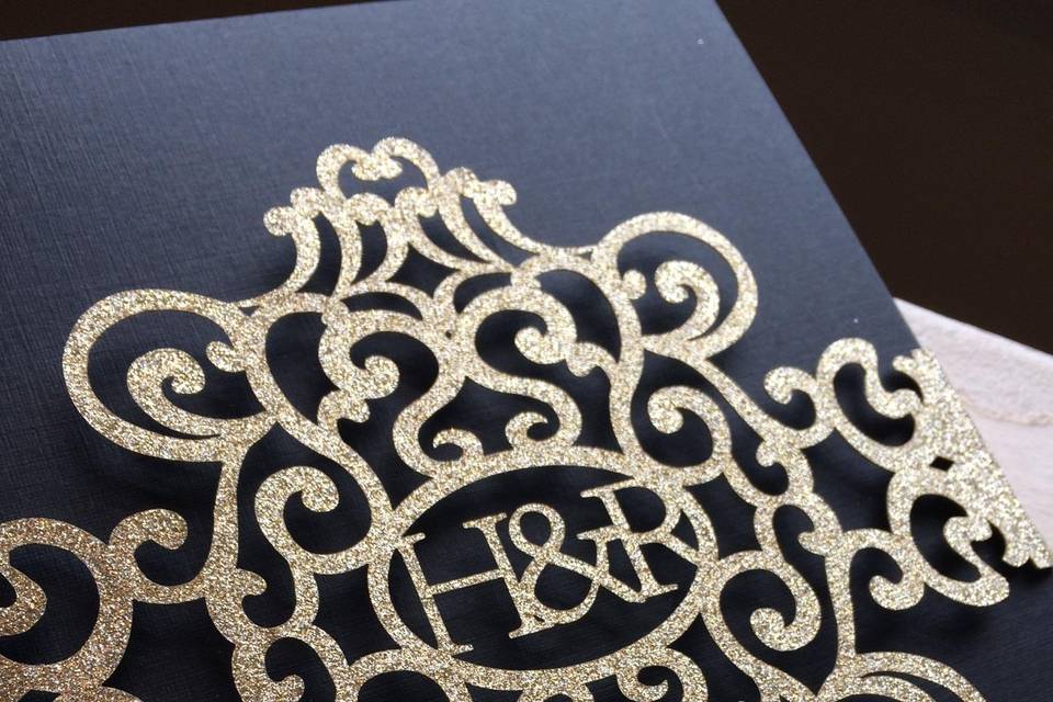 Custom laser cut monogram