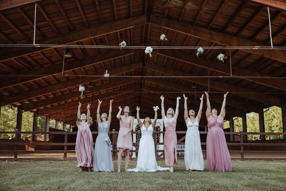 Tossing bouquets