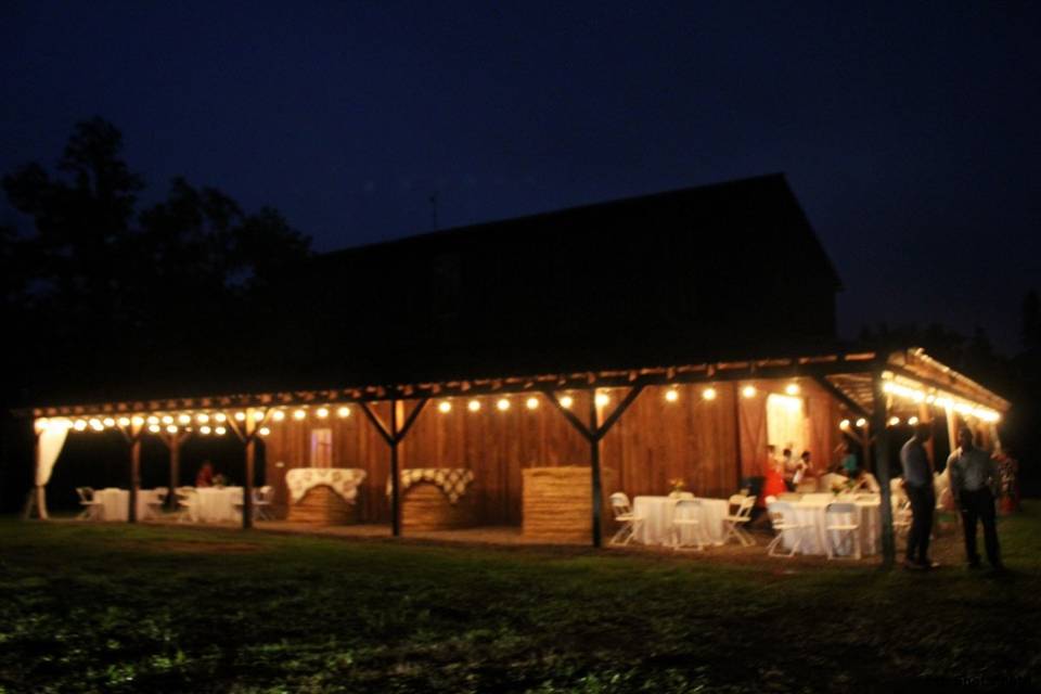 Barn at night