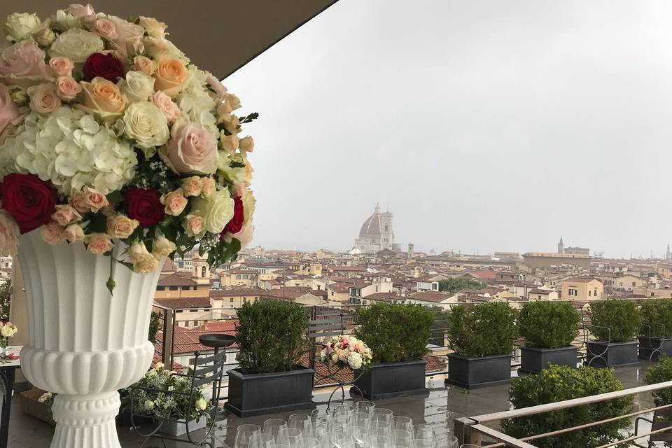 Flowers with a view