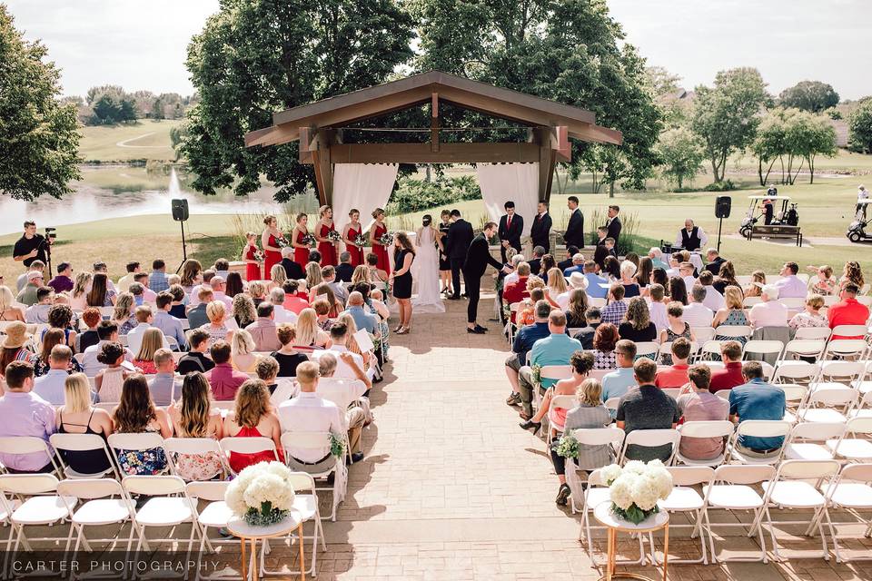 Ceremony on Patio