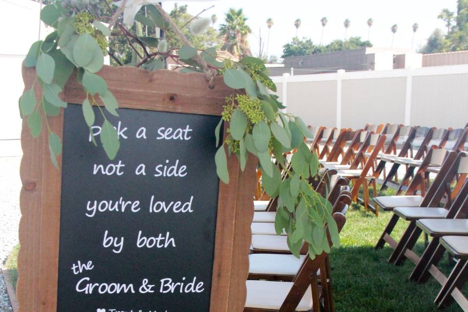 Wedding sign