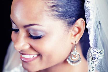 Bridal makeup and accessories