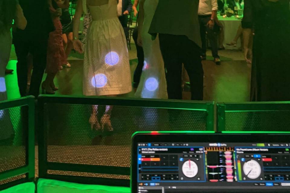 The wedding was jumping