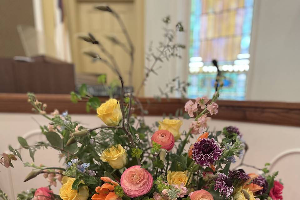 Timeless altar flowers