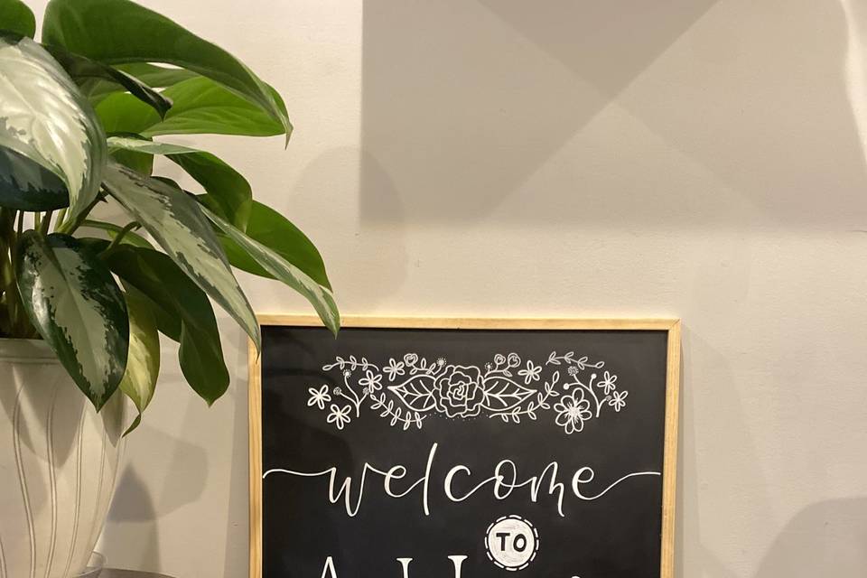 Chalkboard Welcome Sign
