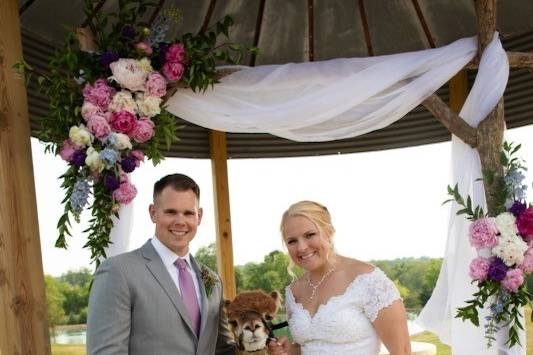 Bride and Groom with Oliver