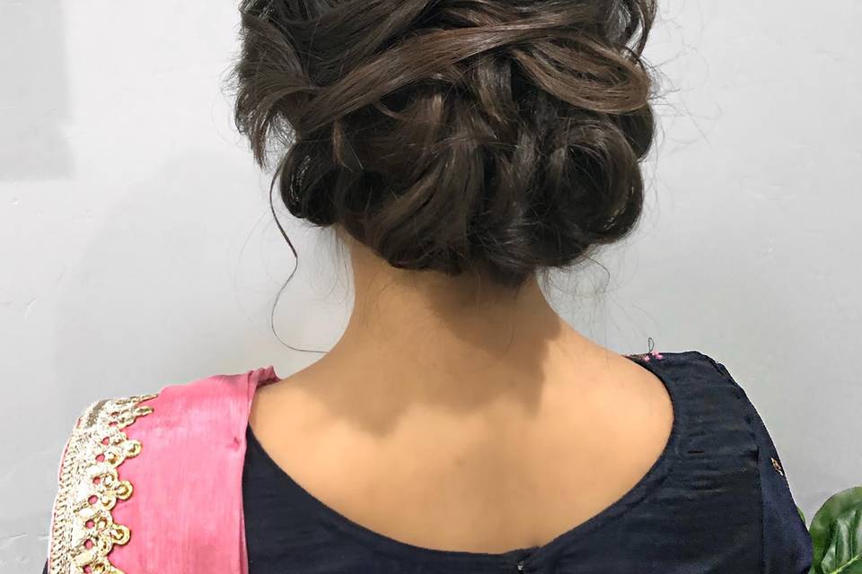 Updo styling