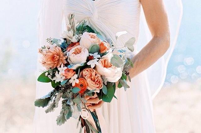 Bride holding her bouquet