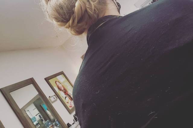 The back of an updo