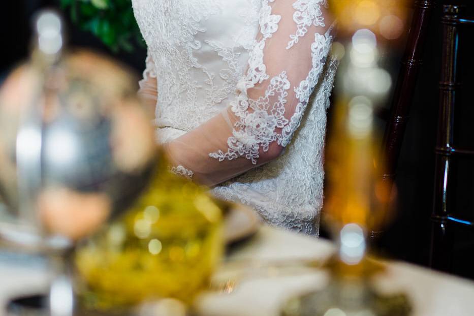 Beautiful bride, train station