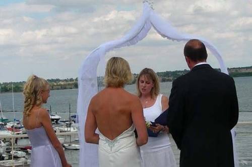 Outdoor wedding ceremony