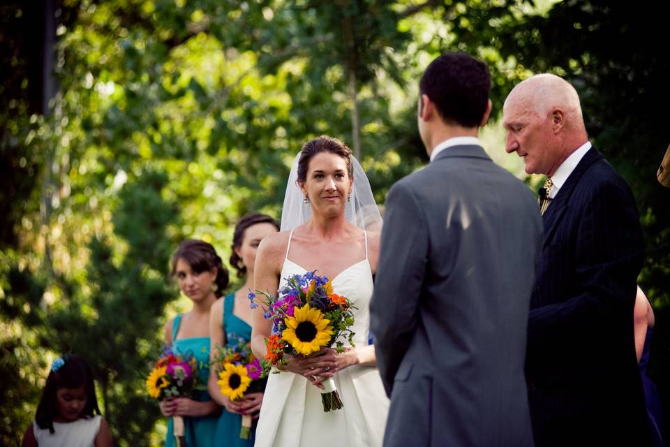 Outdoor wedding ceremony