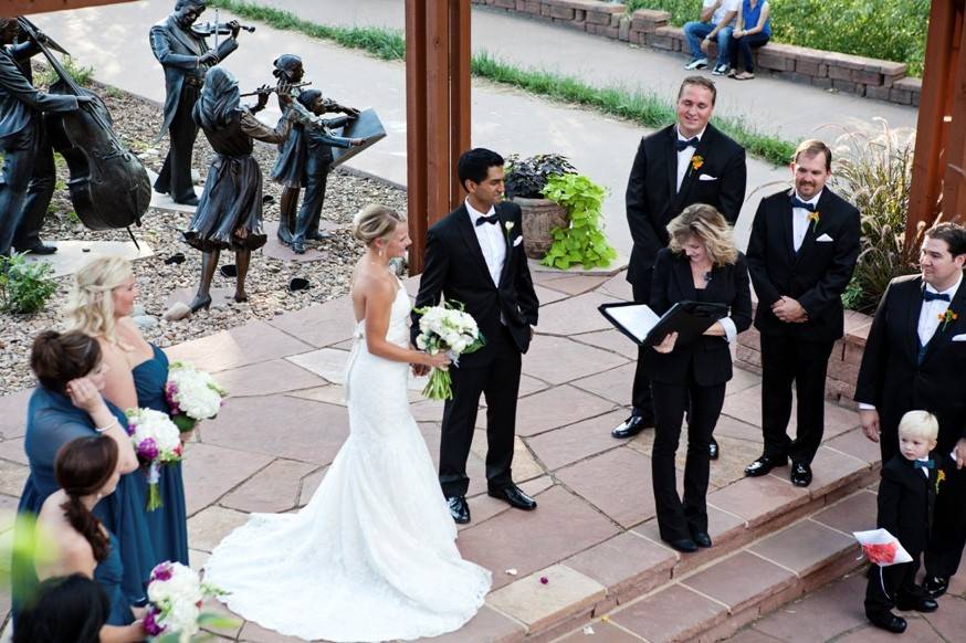 Outdoor wedding ceremony