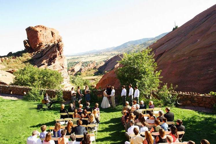 Outdoor wedding ceremony