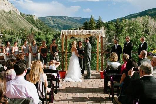 Outdoor wedding ceremony