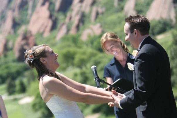 Outdoor wedding ceremony