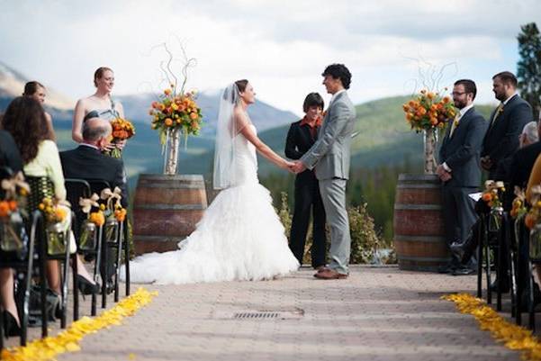 Outdoor wedding ceremony