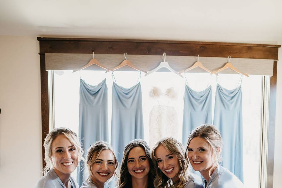 Bride Tribe in their robes